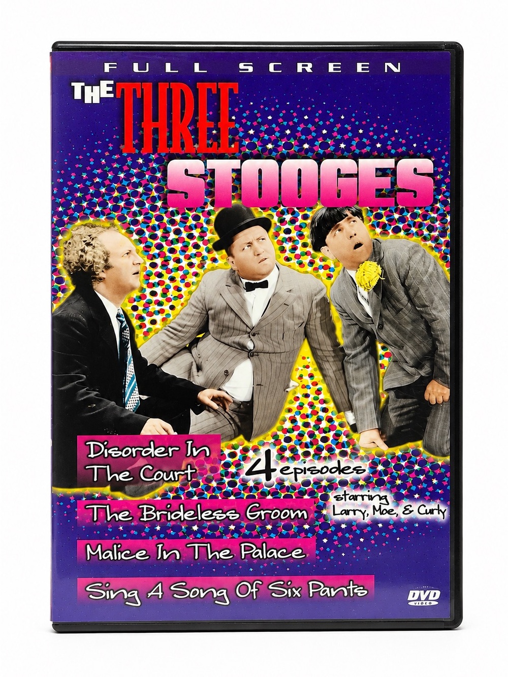 The Three Stooges DVD 4 Episodes Full Screen Larry Moe Curly Comedy